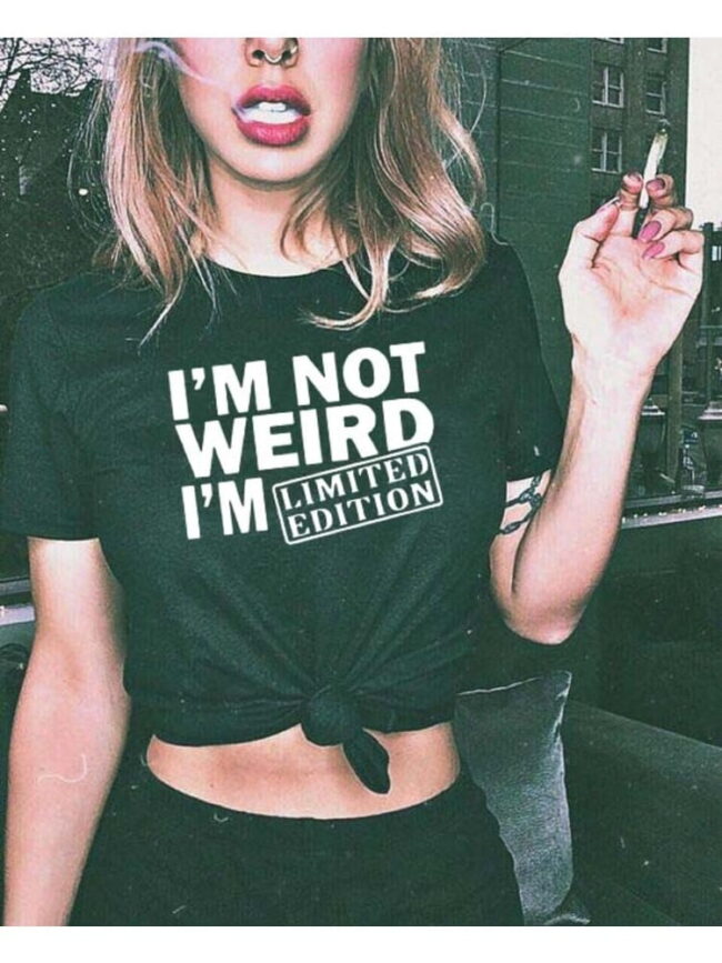 Women T Shirts | Im not weird statment shirt | Short Sleeve | Punk Goth top 1