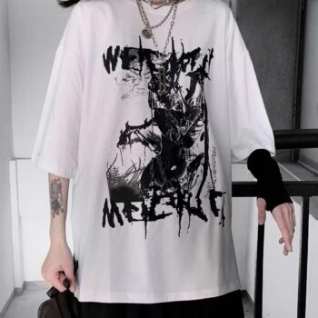 Gothic T Shirt | Punk Dark Aesthetic Grunge Streetwear | y2k Harajuku Fashion